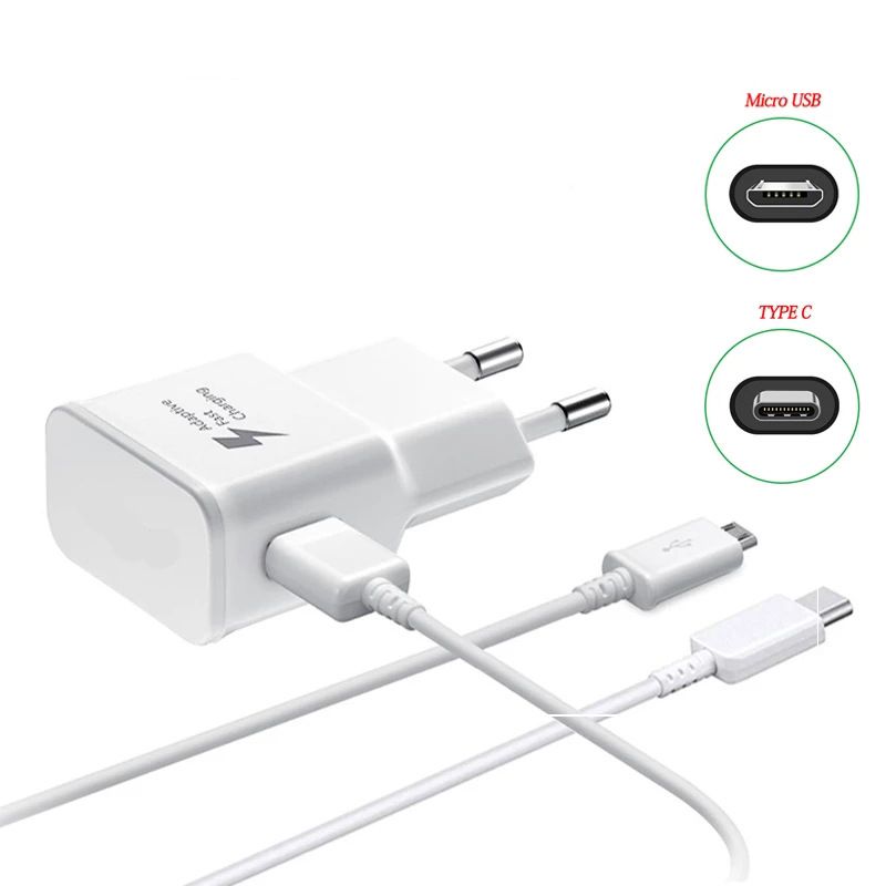 S8 charger is suitable for Samsung S6/S8/S9/10 fast charging head QC3.0 standard plug_voghion.com