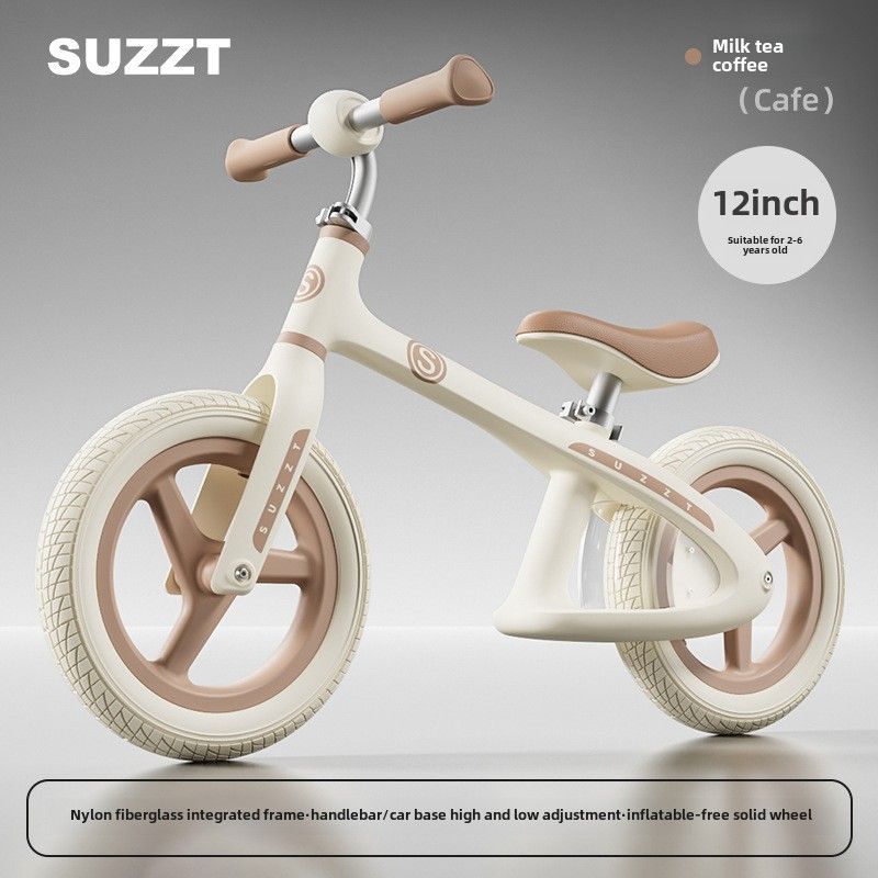 Børnebalancebil 1--6 år børn uden pedaler 10-tommer tohjulet scooter Småbarn Selvkørende barnevogn_voghion.com