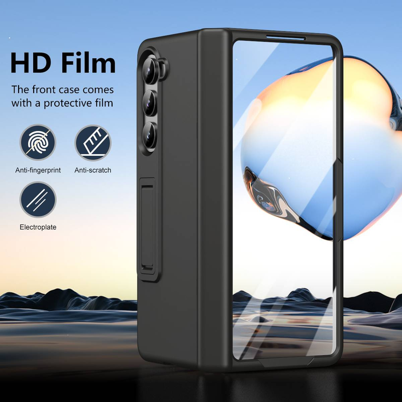 360 ° Full Folding Cover For Samsung Galaxy Z Fold5 Fold4 Fall Prevention Support Hard Cover For Samsung Z Fold 3 Case_voghion.com