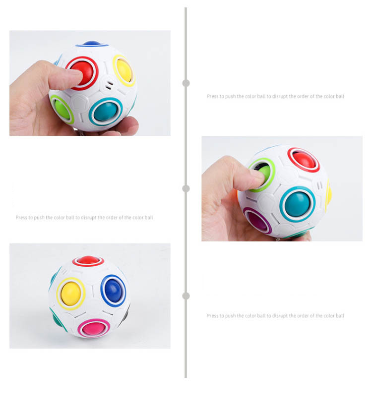 Sihirli Gökkuşağı Topu Rubik Küpü Kabartma hediye oyuncak Yaratıcı kabartma Rubik Küpü topu_voghion.com