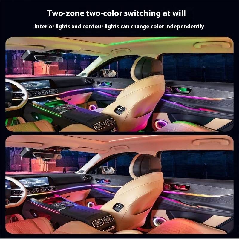Chery Tiggo 9 luce ambientale, controllo dello schermo originale dell'auto, 29 colori, ritmo musicale, commutazione multicolore, regolazione della luminosità, facile installazione_voghion.com
