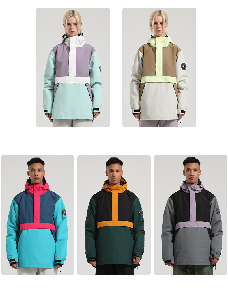 Νέα ανδρικά snowwear ζευγάρια, χαλαρά, αδιάβροχα, αντιανεμικά, αναπνεύσιμα, ζεστά, υπαίθρια snowboard, γυναικεία ζακέτα για ζευγάρια_voghion.com