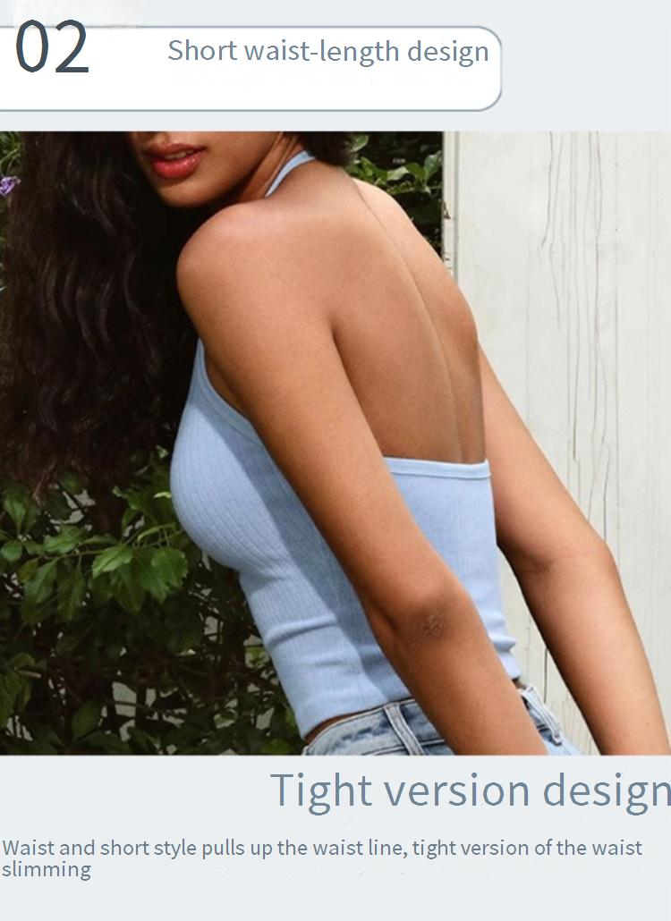 Sexy Neckholder-Sport-BH für Damen – Integriertes gepolstertes Workout-Oberteil, Racerback-Yoga-Tank zum Laufen, Fitnessstudio, Tanzen – Atmungsaktives Nylon-Spandex_voghion.com