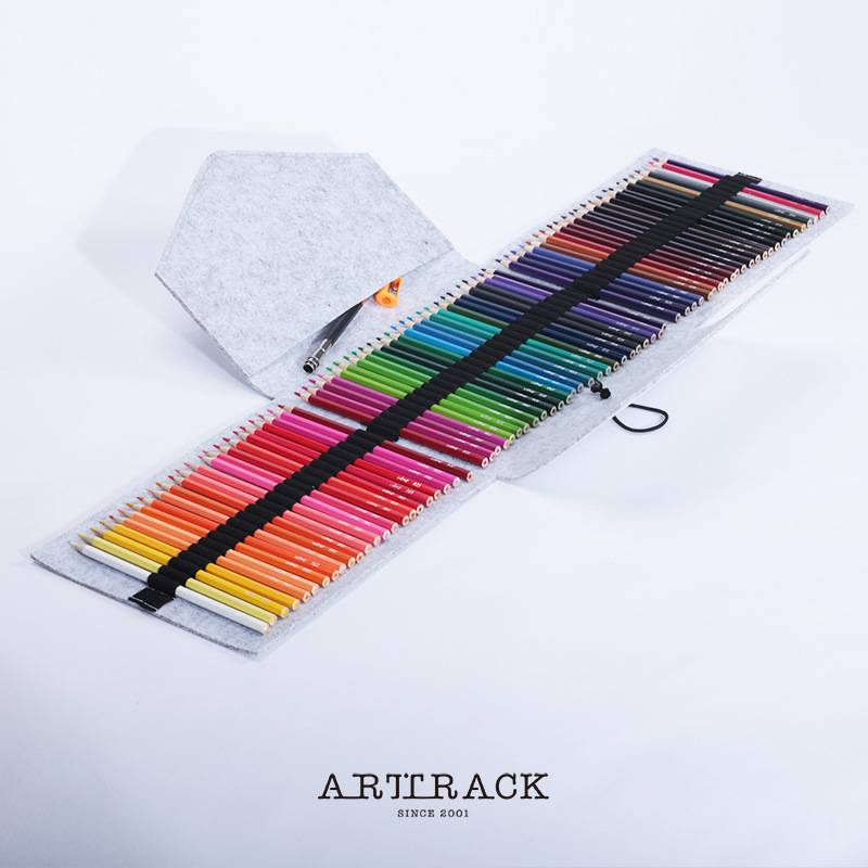 48/72 Colors Roll-Up Pencil Case For Colored Pencils - Durable Fabric Pouch With Zipper, Stylish & Portable Art Supply Organizer For Artists, Students_voghion.com