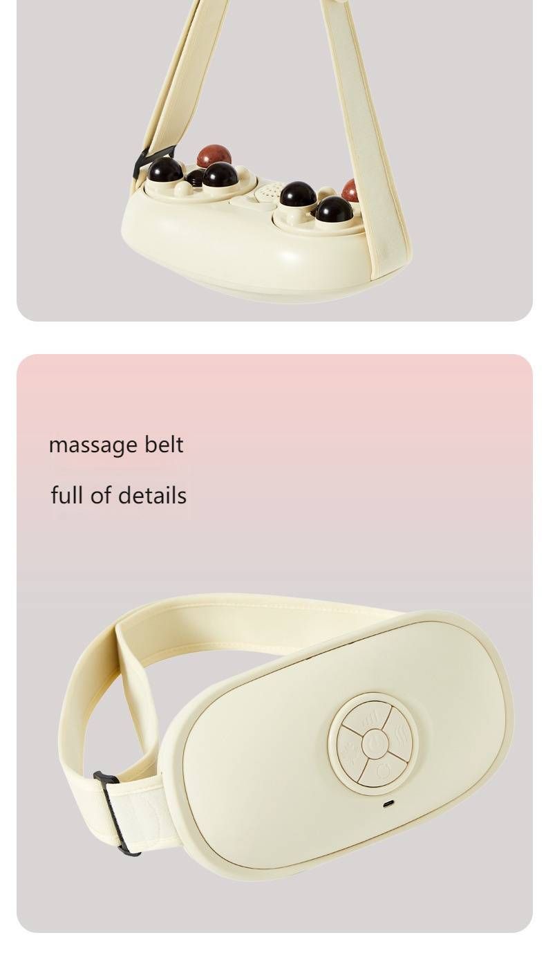 Masajeador abdominal inteligente con moxibustión y compresas calientes - Masajeador eléctrico de vientre con piedra biana y terapia de amasamiento para relajación y comodidad_voghion.com