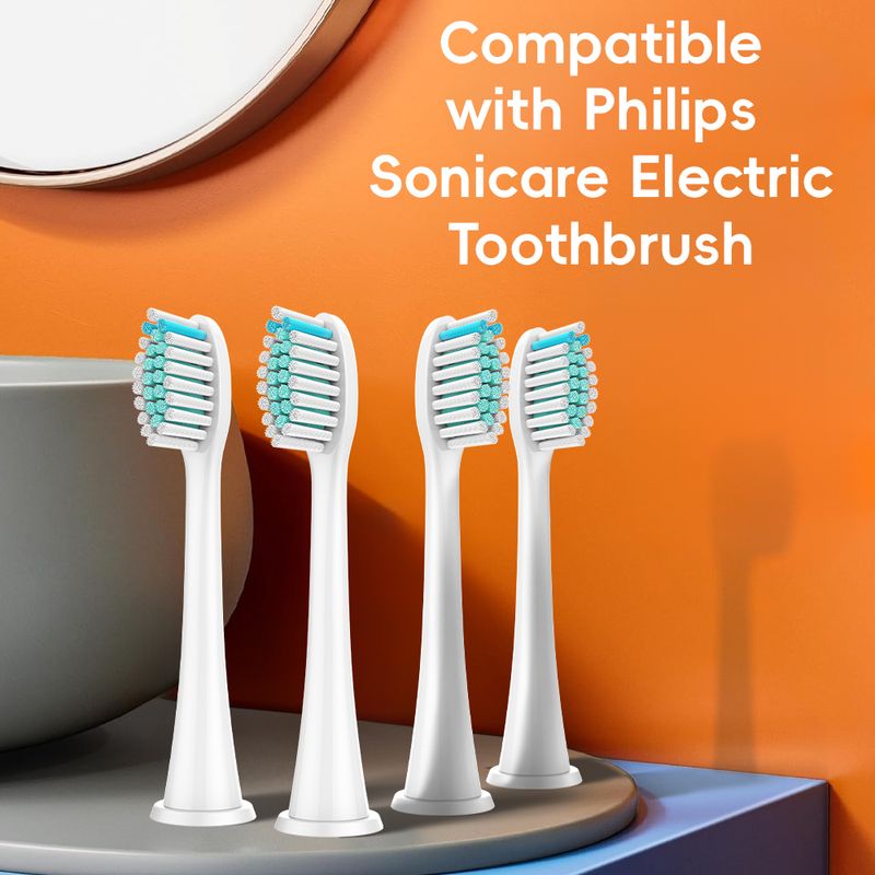 8 Stück, kompatibel mit Philips Sonicare, Ersatzbürstenköpfen für elektrische Zahnbürsten, professionelle Nachfüllköpfe für elektrische Zahnbürsten 1100, 2100, 4100_voghion.com