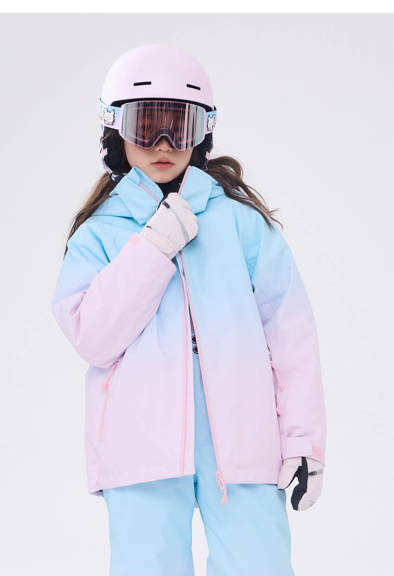 Conjunto de roupa de neve infantil – Jaqueta e calça de esqui impermeáveis com estampa de desenho animado (110-170 cm) | Roupa de inverno Cold Elements para meninos e meninas_voghion.com