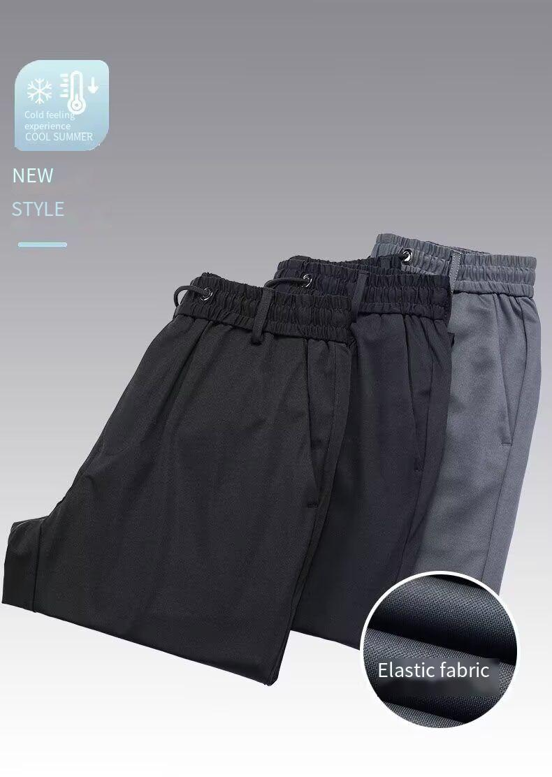 Sommerliche, bequeme Stretch-Cargohose für Herren – Atmungsaktive, locker sitzende Hose mit geradem Bein für Freizeit und Sport (Schwarz, Dunkelgrau, Hellgrau, Grün)_voghion.com