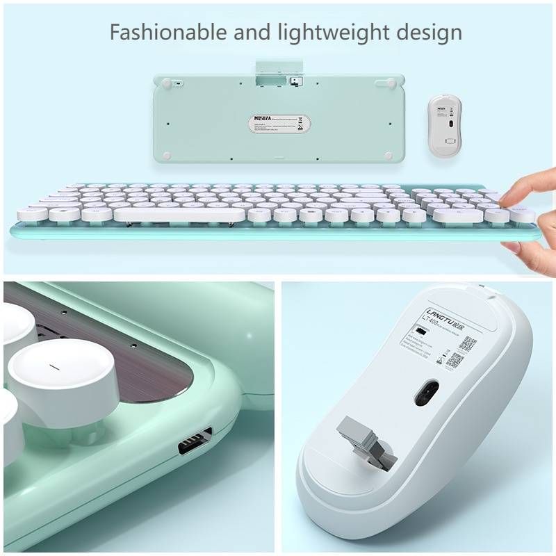 L3/L4 Wired Silent Mechanical Keyboard & Mouse Combo – Punk-Style ABS Keycaps, Waterproof Design, 102-Key Layout With Blue Switches_voghion.com