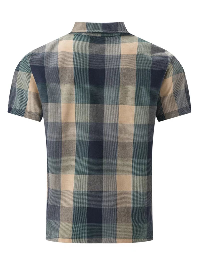 Camicia a quadri estiva da uomo, a maniche corte, alla moda, casual, da uomo, nuova di zecca_voghion.com