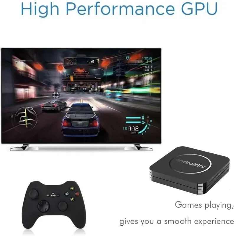 3 Android 14 TV 8K Set Top Box Allwinner H3 HD 4K 2.4G Wifi 4GB 64GB Lettore multimediale intelligente per streaming Google Play Youtube_voghion.com