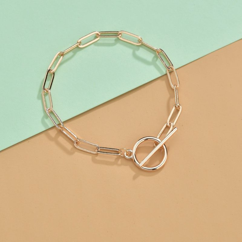 Accessori quadrato minimalista coppia OT fibbia catena braccialetto hip-hop accessori_voghion.com