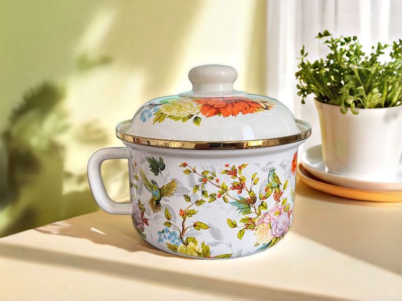 Thickened Enamel Fast Cup Instant Noodle Old-fashioned Nostalgic Rice Bowl Adult Office Worker Food Grade_voghion.com