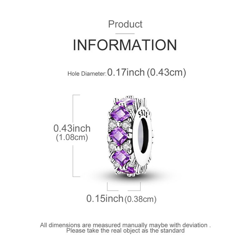 Gioielli da donna in argento sterling 925, a forma di cuore eterno, con tappo in gomma, clip fissa, fibbia di posizionamento, ciondolo con perline, accessori per gioielli fai da te_voghion.com
