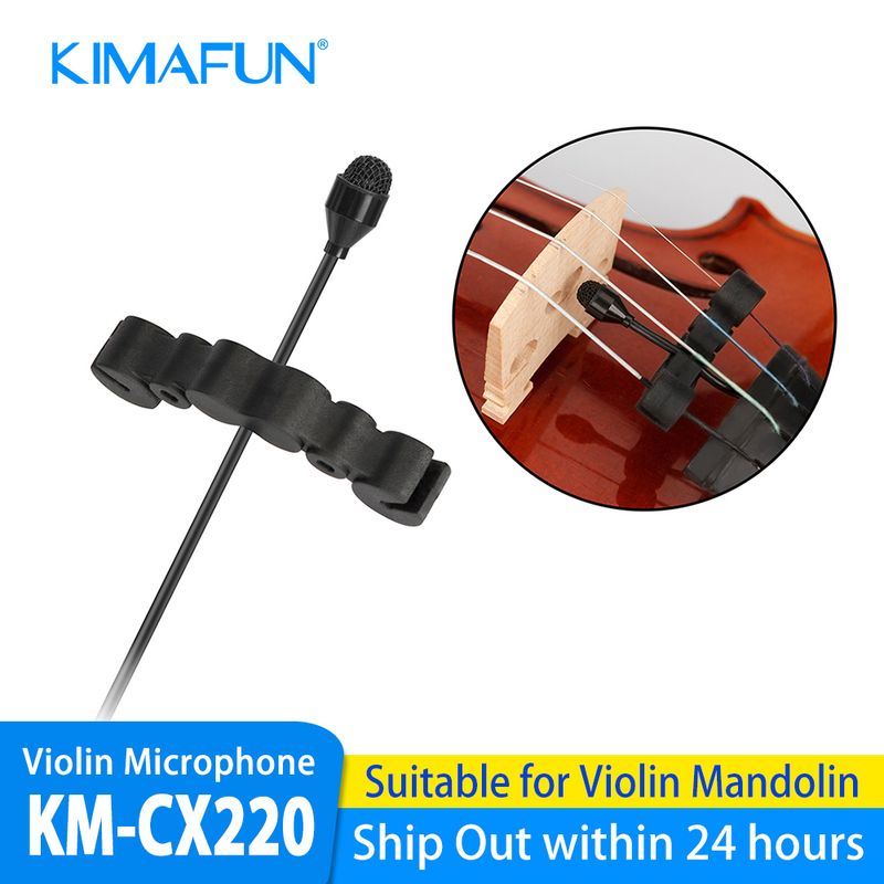 KIMAFUN Mini Microfone Vio com Fio Instrumento Musical Microfones Condensadores Omnidirecional Piup para Shure AKG Sem Fio_voghion.com