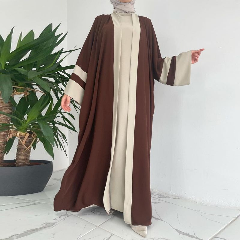 Kadın uzun etek abaya iki parçalı set_voghion.com