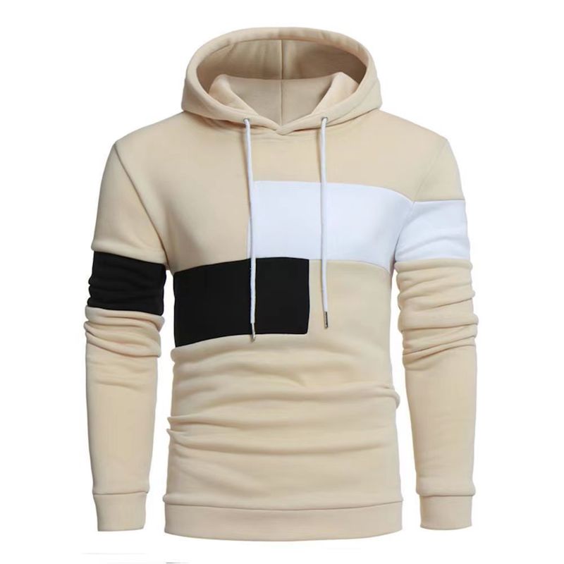 Nuova felpa con cappuccio color block alla moda per uomo autunno e inverno, vendita calda_voghion.com