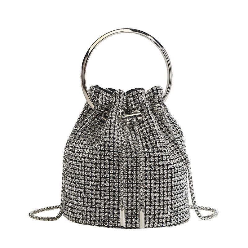 Borsa a tracolla con nappa e catena retrattile, nuova borsa a secchiello da donna del 2025_voghion.com