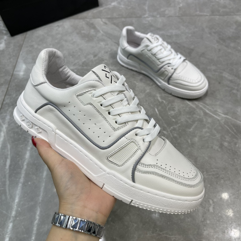 Origin genuine leather small white new product top layer cowhide panda board casual men's shoes_voghion.com