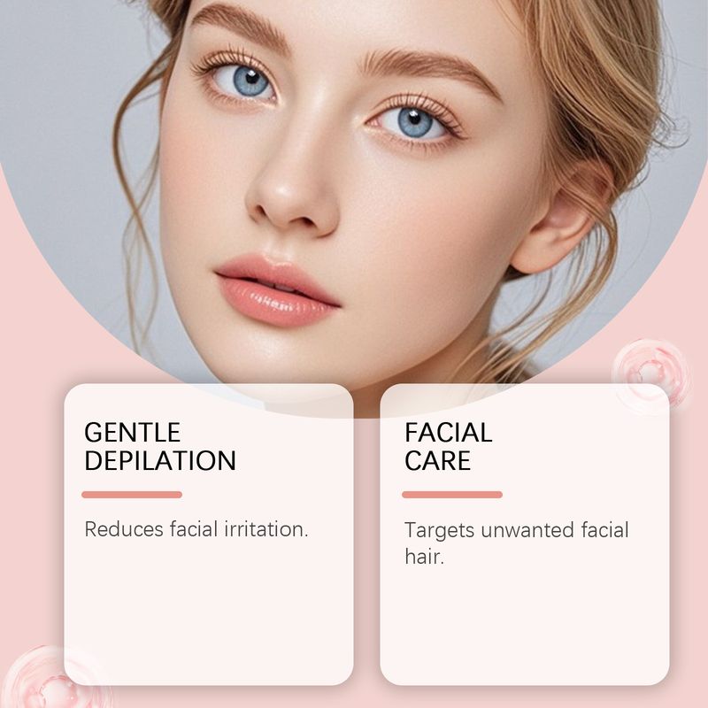 Crème dépilatoire nettoyante quotidienne à la pêche, hydratante, nourrissante et douce pour le visage._voghion.com