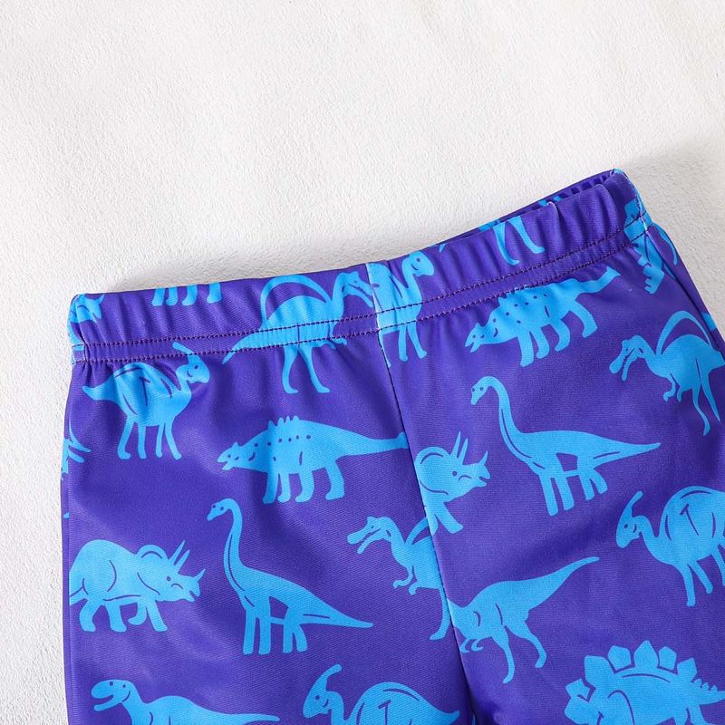 Traje de verano para niño, jersey de dinosaurio, pantalones cortos, traje de dos piezas, moda europea y americana, traje de baño de playa de secado rápido para niños._voghion.com