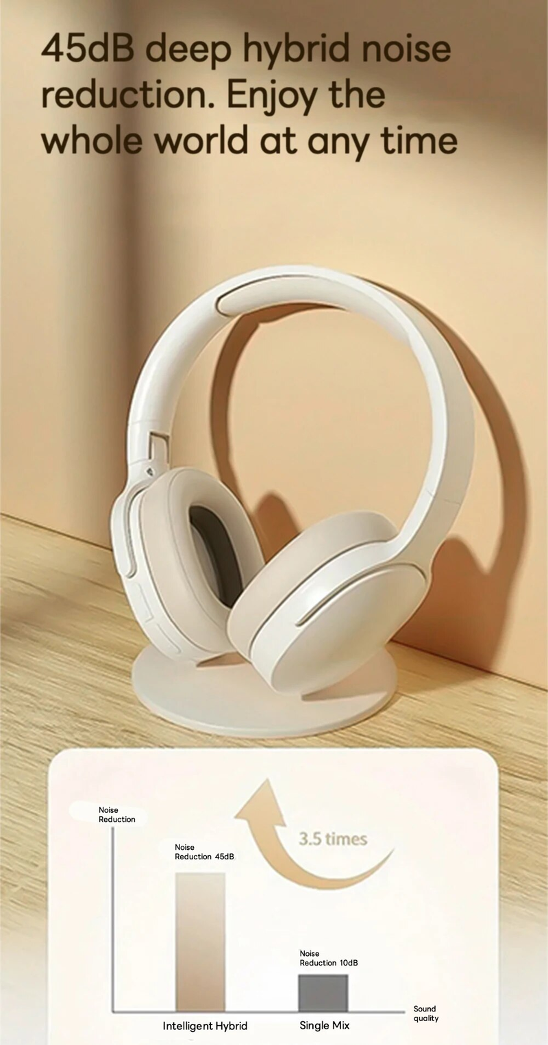 P2961 Bluetooth Headphone Over Ear Stereo Hifi Headset Real Wireless Sports Earphone Tf/Aux Music Player With Microphone_voghion.com