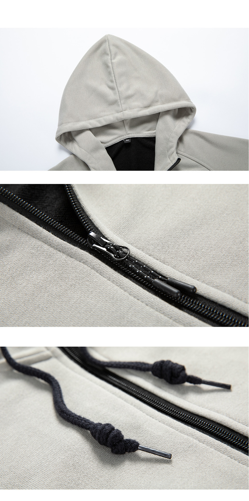 Divatos klasszikus férfi tavaszi és őszi cipzáras kapucnis, új színű, lezser sport, nagy méretű, bő pulóveröltöny_voghion.com