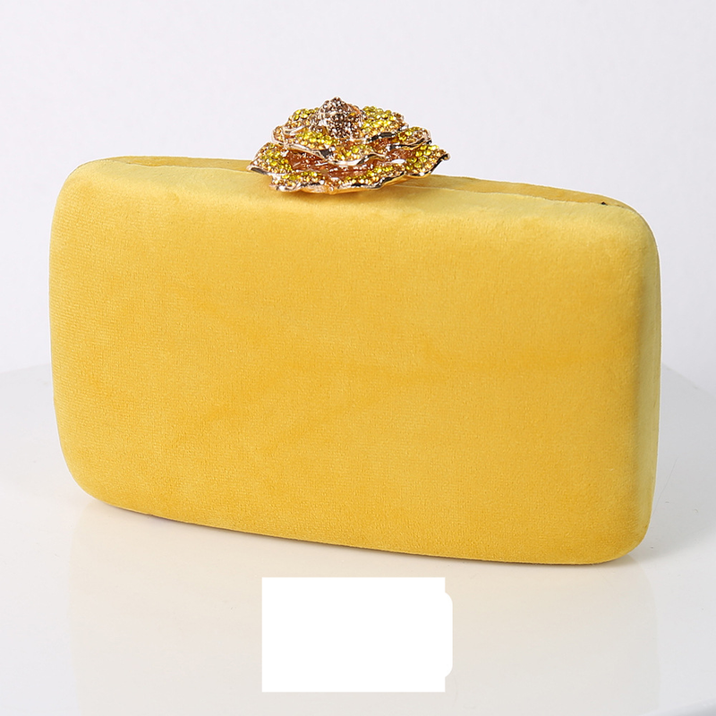 Sac de soirée haut de gamme en velours pour femme, pochette avec chaîne, bijou en diamant, idéal pour les fêtes_voghion.com