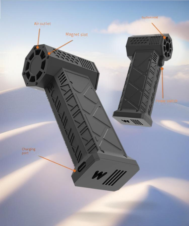 Turbo Handheld Fan - 130,000 RPM Brushless Motor (USB-C Fast Charge Ultra-Strong Wind Power Portable & Lightweight For Outdoor/Workshop Use)_voghion.com