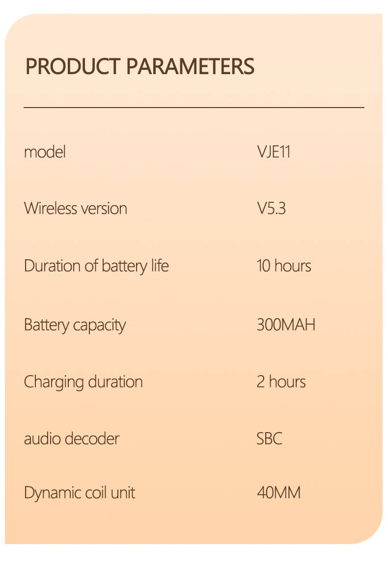 VJE11 Bluetooth Headphones: 10H Long Battery, 360° Surround Sound, Skin-Friendly Protein Leather, Game Mode Ready, Upgraded Chip Tech_voghion.com