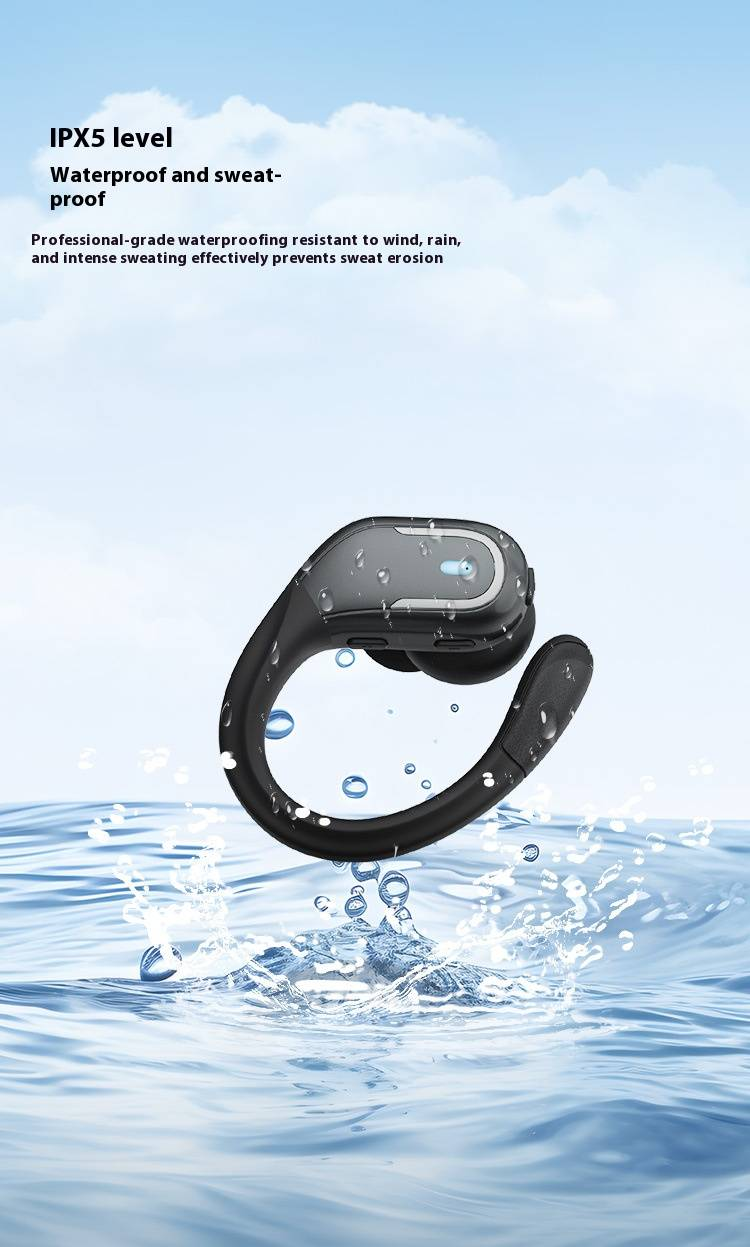 Draadloze Bluetooth-oordopjes met oorhaak, ruisonderdrukking, IPX5-waterdicht, 8 uur speeltijd, lage latentie voor gamen/sporten, NFC en spraakbesturing_voghion.com