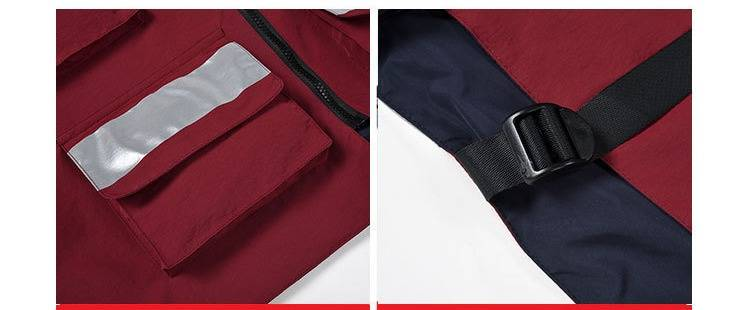 High-Visibility Safety Vest For Emergency & Volunteer Work - Lightweight Polyester Zip-Up With Multiple Utility Pockets_voghion.com