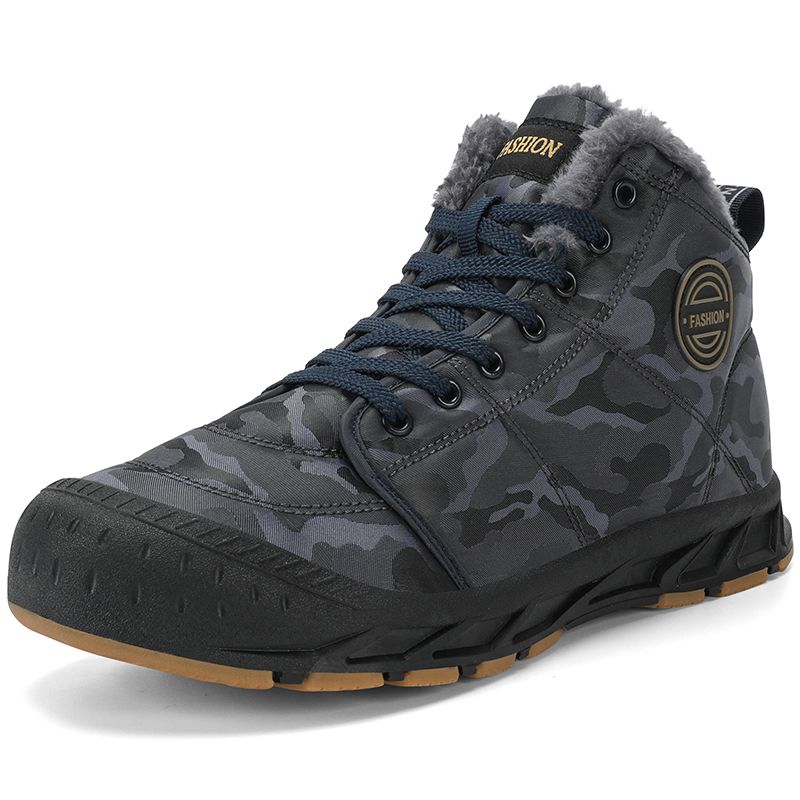 Men's Snow Boots Fur ed Ankle Booties Outdoor Anti-slip Waterproof Boot Unisex Comfortable Warm Sneakers 2024_voghion.com
