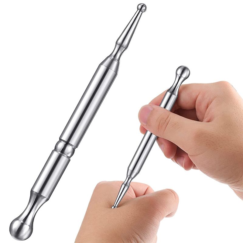 Penna per agopuntura manuale in acciaio inossidabile, massaggiatore per punti trigger, strumento per massaggio dei tessuti profondi, per alleviare il dolore dei meridiani del corpo, assistenza sanitaria_voghion.com
