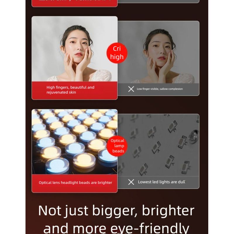 【Vollbildlicht】Mobiler Live-Streaming-Ständer mit Doppelkamera und Füll-Desktop-Stativ-Anker-Schönheitslicht_voghion.com