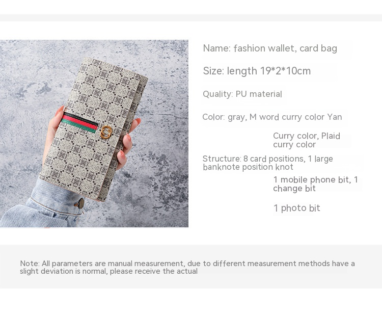 Lange brieftasche frauen neue modische einfache falten multi-funktion kupplung brieftasche karte halter zwei in einem_voghion.com