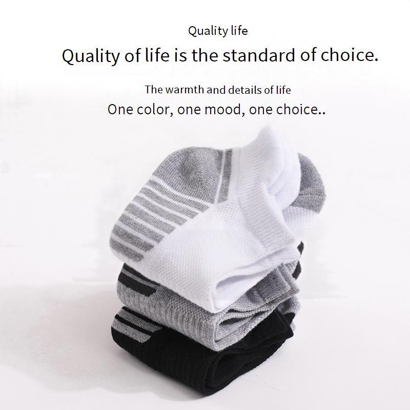 Chaussettes pour femmes Two Wolves, nouvelles chaussettes épaisses en serviette, chaussettes courtes, chaussettes bateau, absorbantes de la transpiration, respirantes, chaussettes de sport noires et blanches grises_voghion.com