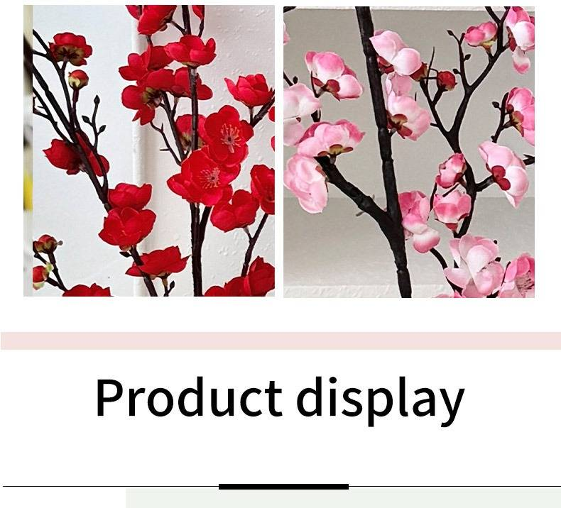 Artificial Plum Blossom Branches, Faux Wax Flower Stems For Home Decor, Wedding, Photography Props, And Floral Arrangements Multiple Colors Available_voghion.com