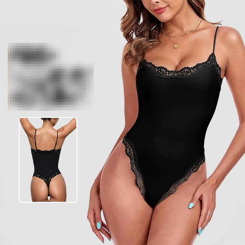 Kardashian Same Style Body Shaping Jumpsuit Summer Lace Camisole Slimming Women's Waist Seamless Shaping Body Suit_voghion.com