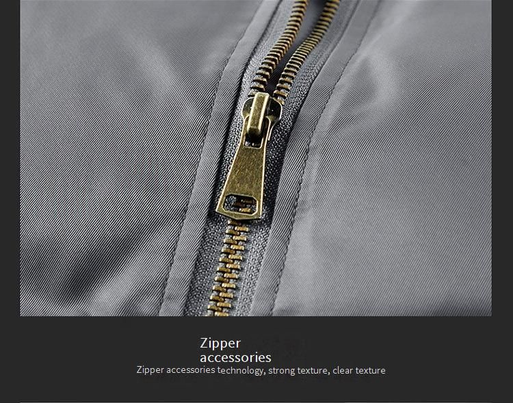 Men's Winter Bomber Jacket With Duck Down Filling, MA1 Flight Jacket Style, Slim Fit, Lightweight Warm Coat For Casual Wear (Green, Black, Gray)_voghion.com