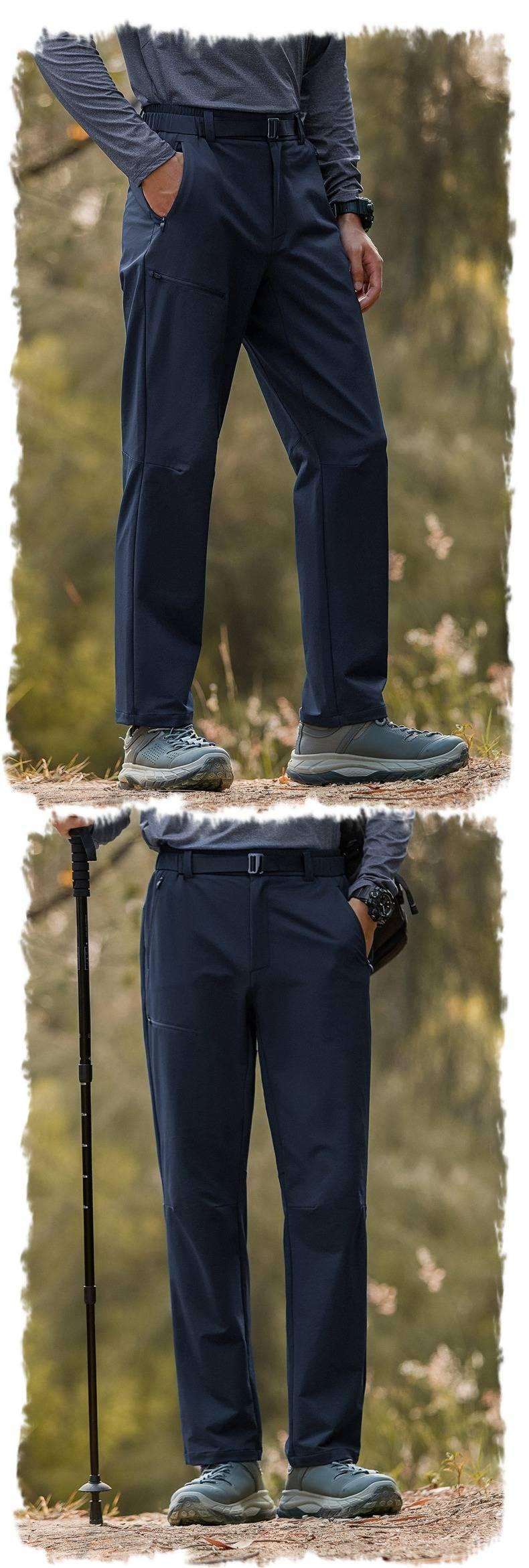 Elastische, wasserdichte Softshellhose für Herren – winddichte, lässige Outdoor-Hose zum Wandern und Pendeln (gerade Passform, elastischer Bund, mehrere Farben)_voghion.com
