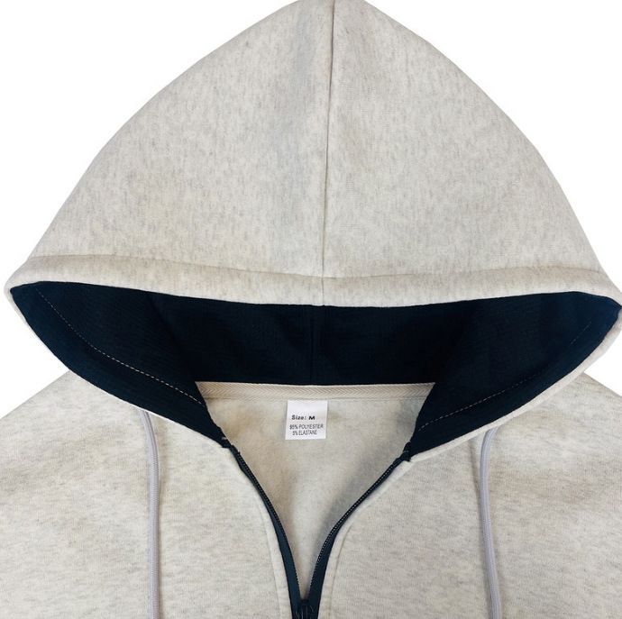 Men's Solid Color Fleece Hoodie & Jogger Set, Plush Lined Zip-Up Jacket With Matching Pants, Winter Loungewear_voghion.com