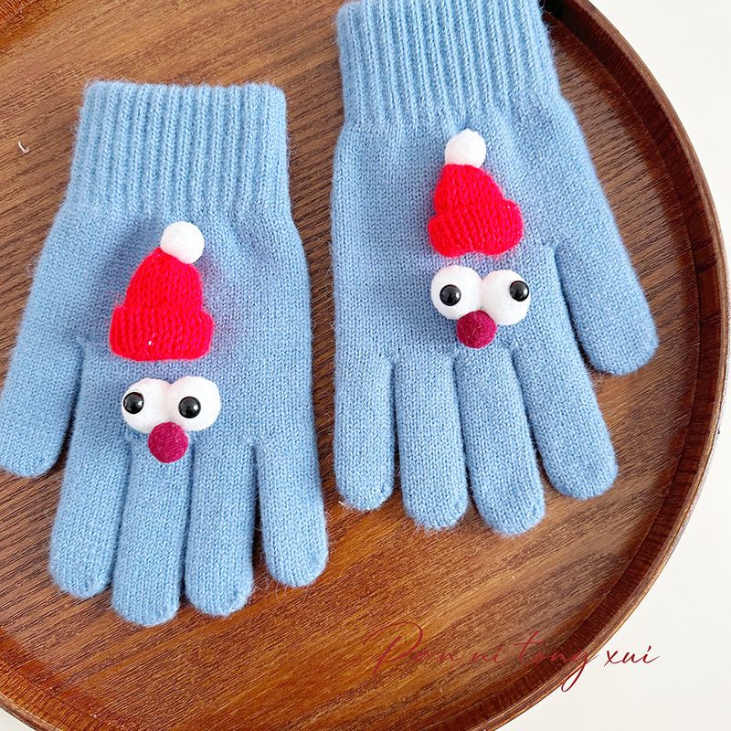 Nowe 2024 Boże Narodzenie Czerwone Rękawiczki Palcowe Damskie Zimowe Studentki Urocza Para Koreańska Wersja Grube Ciepło Rowerowe Dotykowe_voghion.com