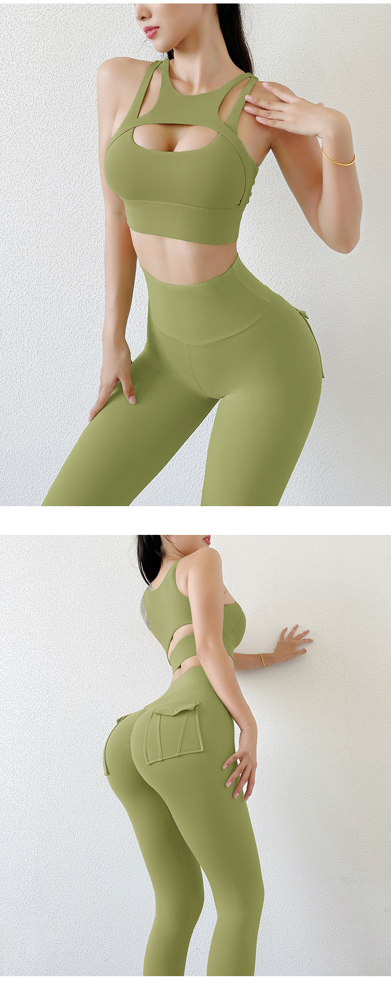 Women's Nude High-waist Butt-lifting Yoga Pants For Women With Pockets Sports Tights Chrysanthemum Fitness Pants_voghion.com