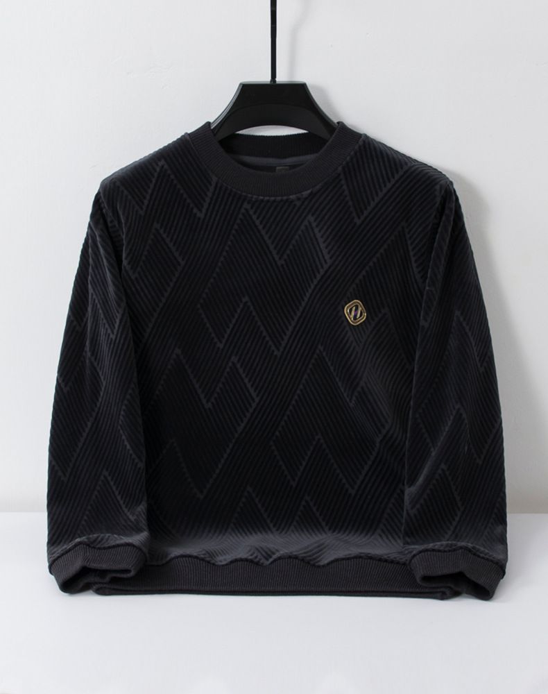 Herren-Sweatshirt mit Sherpa-Futter – Thermopullover für den Winter mit ultraweicher Fleece-Innenseite, verdicktes Langarm-Oberteil aus Polyester mit Rundhalsausschnitt_voghion.com