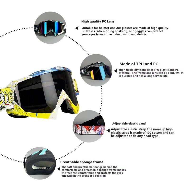 Nieuwe rijbrillen, motorcrossbrillen voor buitensporten, skibrillen, winddichte ATV-brillen_voghion.com
