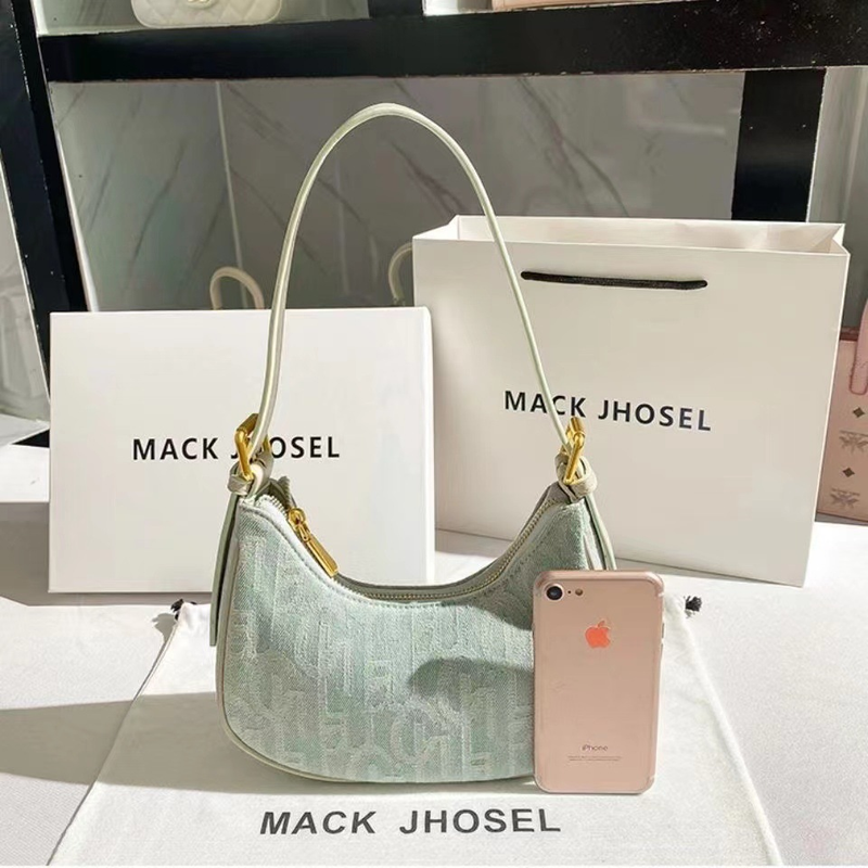 Hong Kong MackJhosel PU Nicchia Borsa da ascella Baguette in tela retrò per donna Nuova borsa a tracolla autunno ed estate_voghion.com