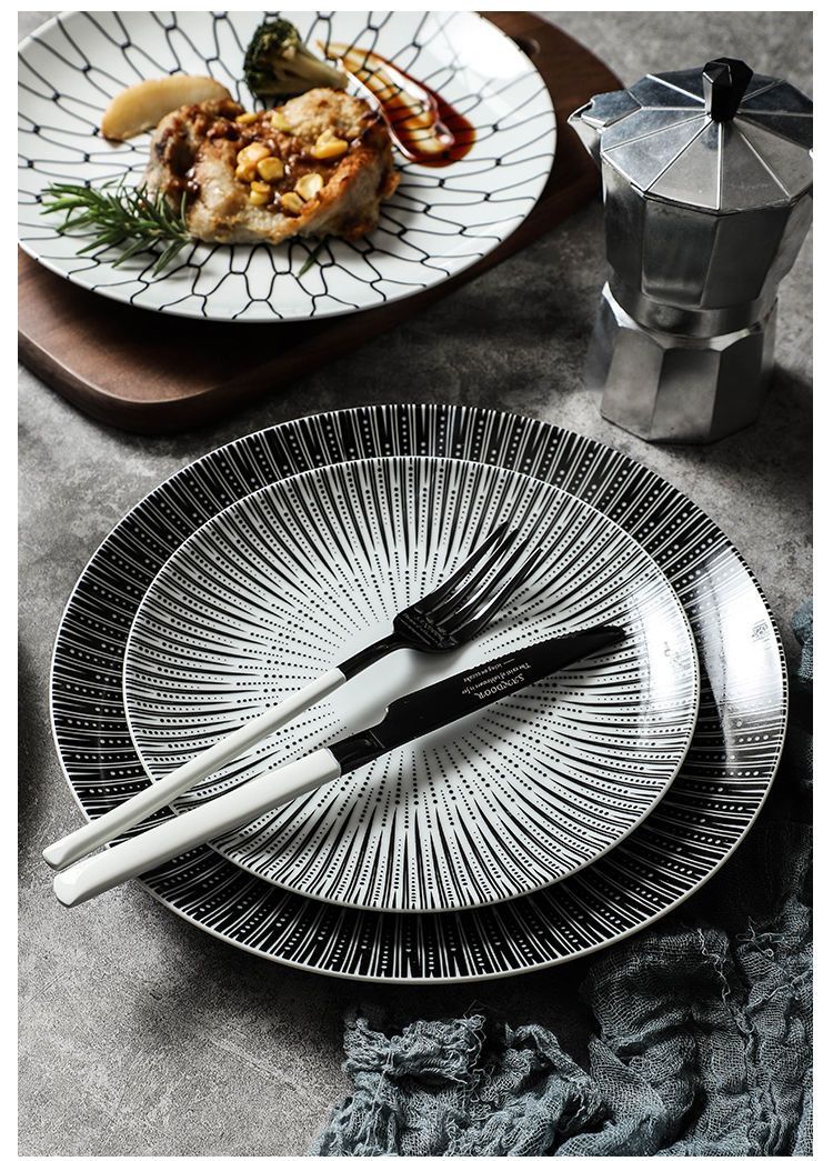 Nordic Plating Tableware Simple Creative Pasta Western Dessert Unique Restaurant Plate_voghion.com