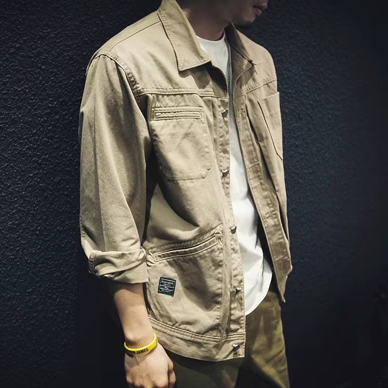 CT Men's Denim 2025 New Spring Autumn Stylish American Washed Workwear Jacket Top_voghion.com