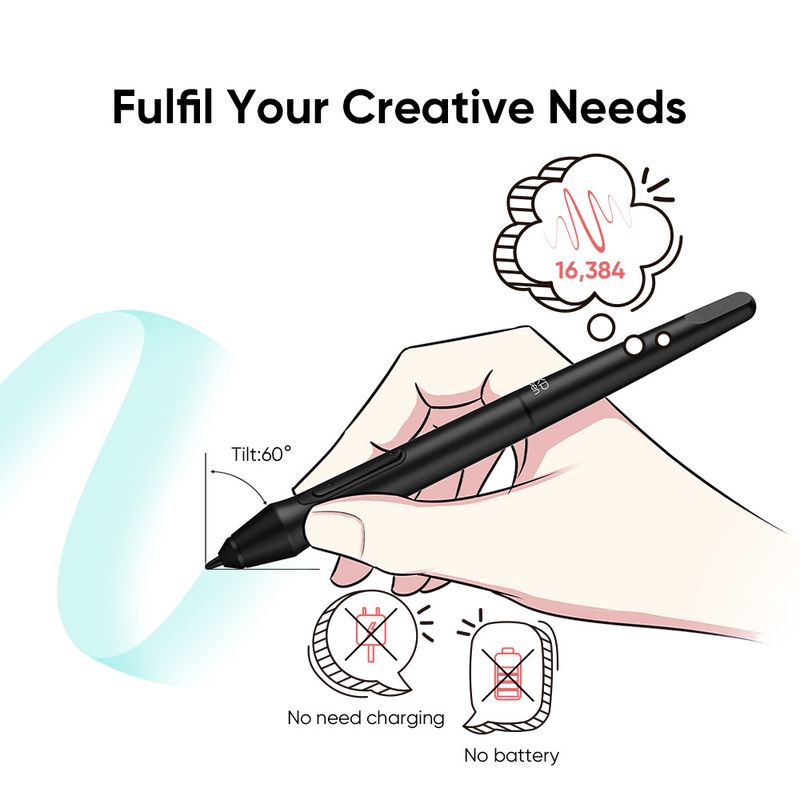 7x4 Inch XPPen Graphics 8 Express Keys 16384 Levels Battery-free Digital Drawing Pen Tablet Supports Android Windows Mac_voghion.com